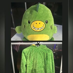 Dino Convertible Hoodie (PLUSHY) Kids L